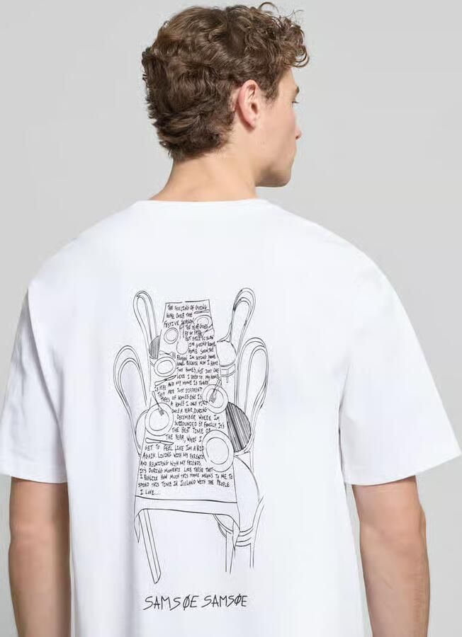 Samsøe T-shirt met labelstitching
