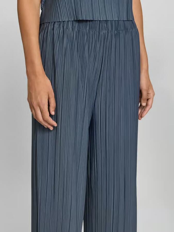 Samsøe wide fit stoffen broek in plissé-look model 'Uma'