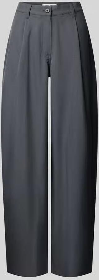 Samsøe Wide fit stoffen broek met bandplooien model 'Harper'