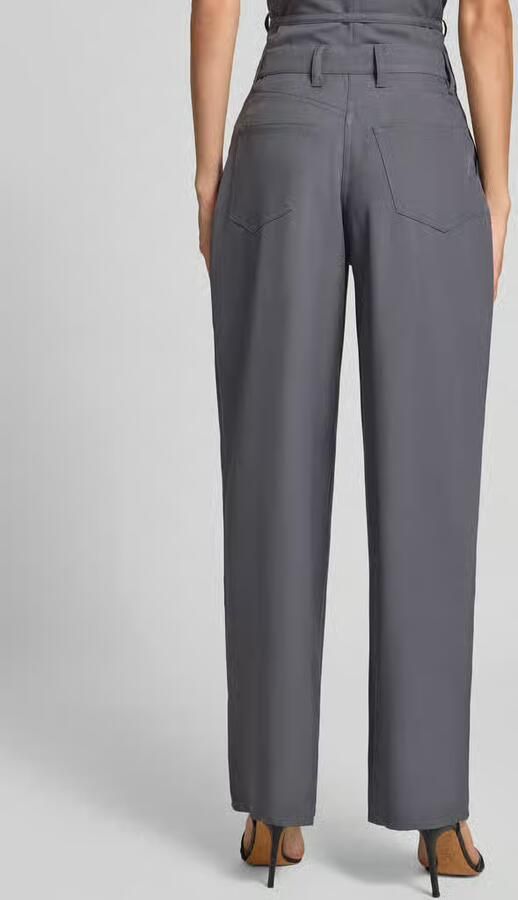 Samsøe Wide fit stoffen broek met bandplooien model 'Harper' - Foto 3