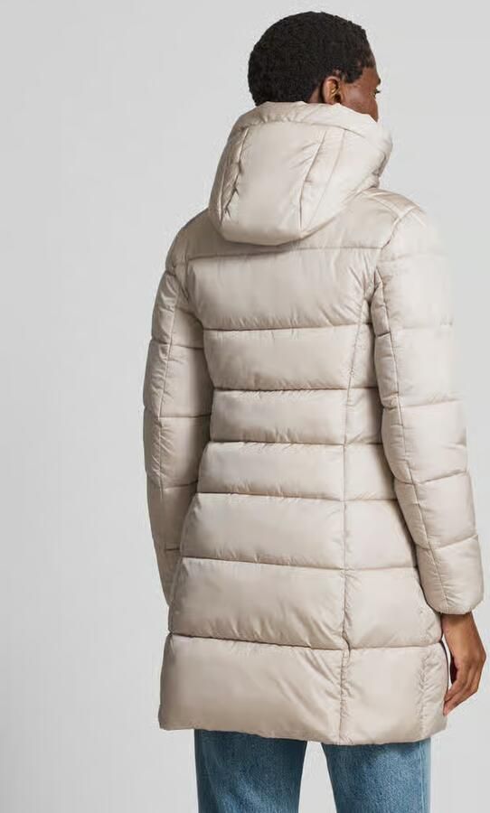 Save The Duck Gewatteerde lange jas met tweewegsritssluiting model 'Taylor'