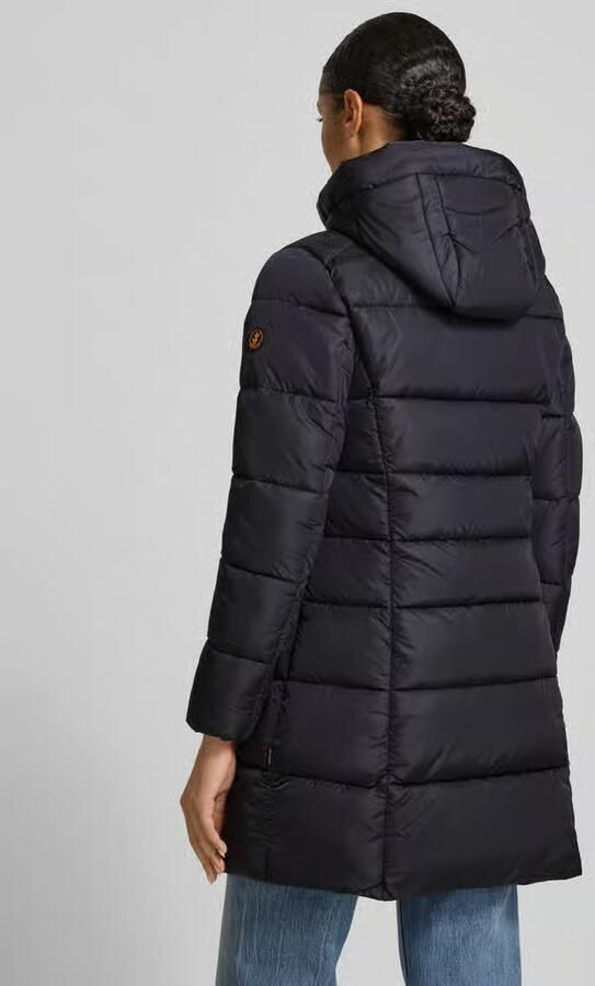 Save The Duck Gewatteerde lange jas met tweewegsritssluiting model 'Taylor'