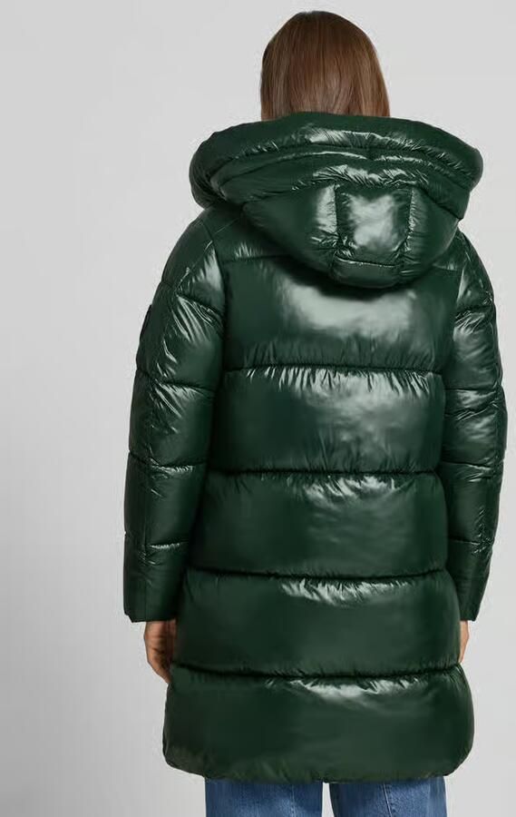 Save The Duck Gewatteerde mantel met capuchon en labelpatch model 'ISABEL' - Foto 3