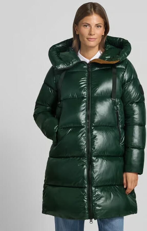Save The Duck Gewatteerde mantel met capuchon en labelpatch model 'ISABEL' - Foto 2
