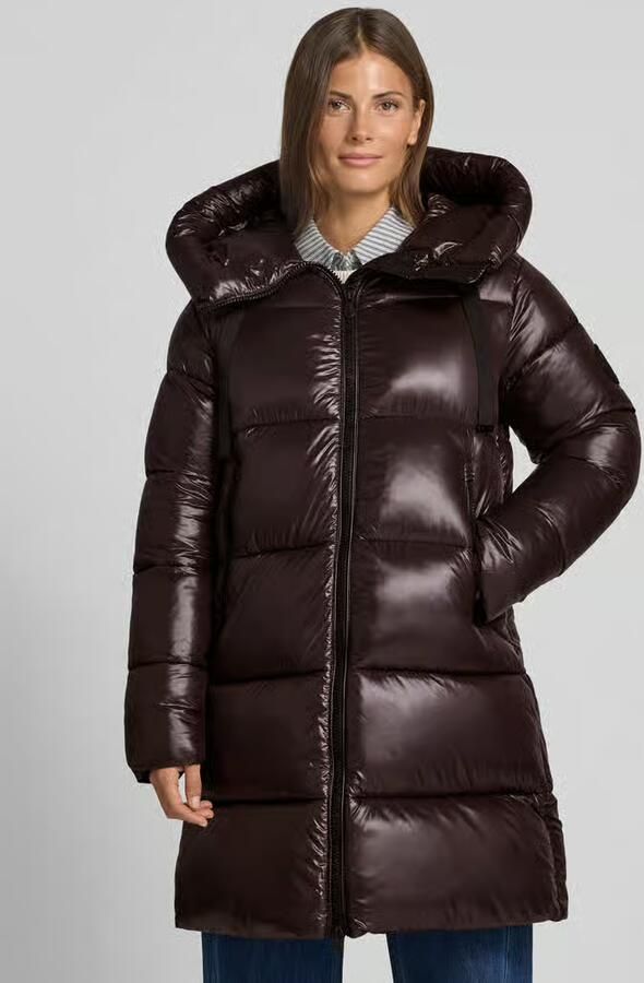 Save The Duck Gewatteerde mantel met capuchon en labelpatch model 'ISABEL' - Foto 2