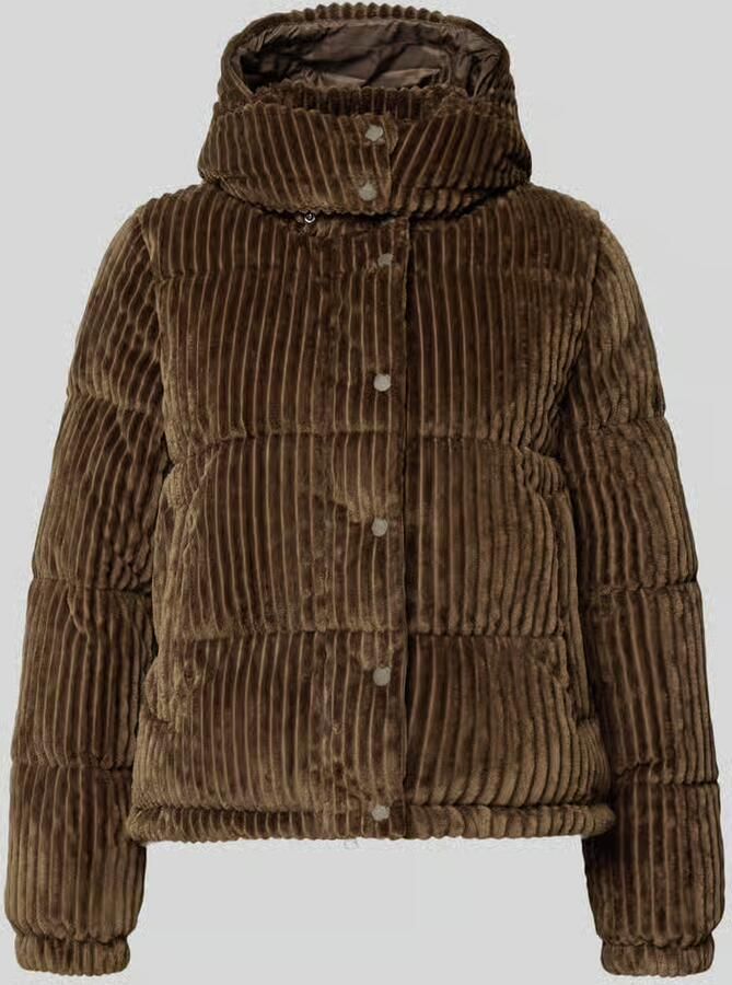 Save The Duck Jack met labelpatch en capuchon model 'NADEGE'