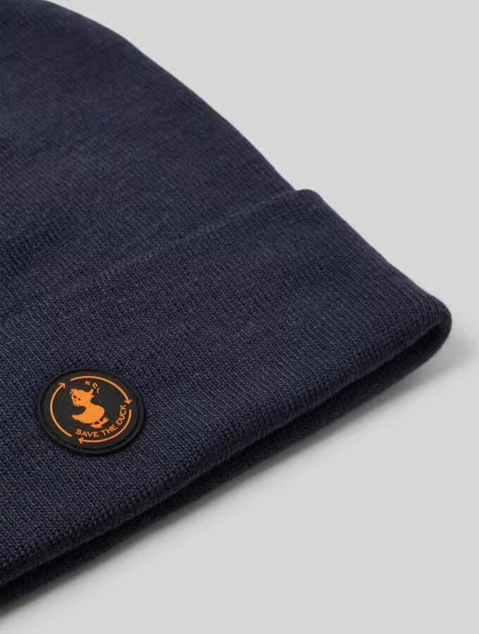 Save The Duck Muts in gebreide look met logo-applicatie model 'Lou'