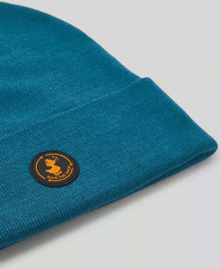 Save The Duck Muts in gebreide look met logo-applicatie model 'Lou'