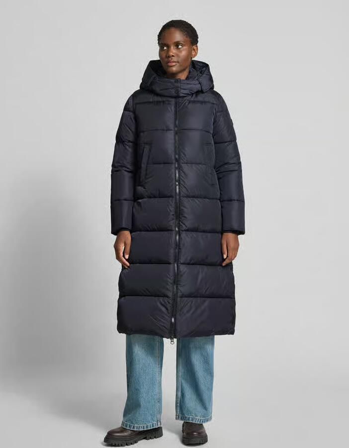 Save The Duck Regular fit gewatteerde lange jas met steekzakken model 'Colette' - Foto 2