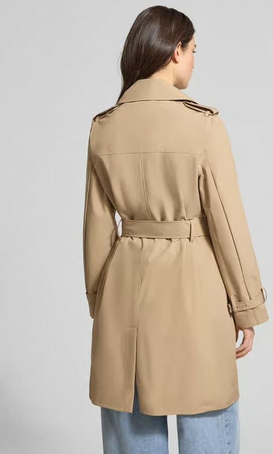 Save The Duck Regular fit trenchcoat met afneembare stoffen riem model 'Talya'