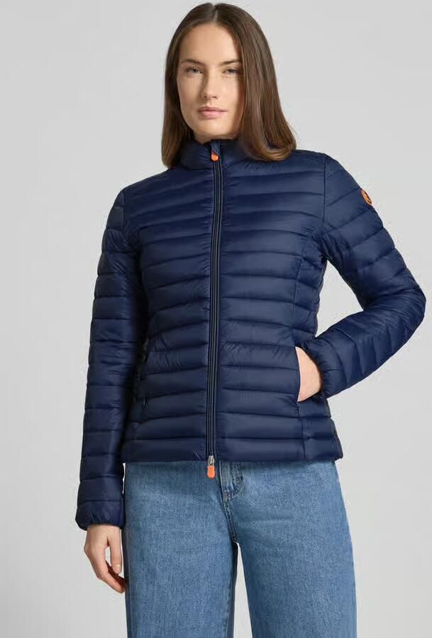 Save The Duck Slim fit gewatteerd jack met gevoerde opstaande kraag model 'Carly' - Foto 3