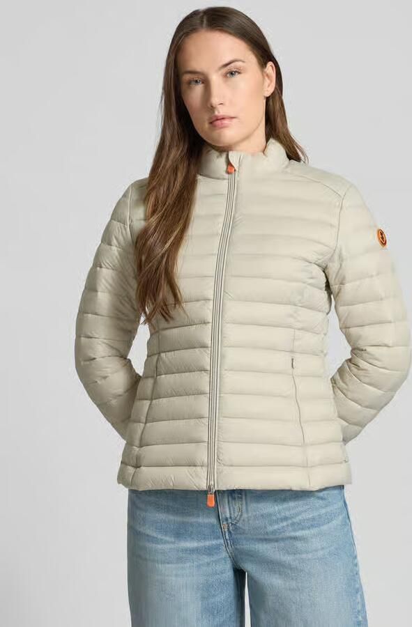 Save The Duck Slim fit gewatteerd jack met gevoerde opstaande kraag model 'Carly' - Foto 4