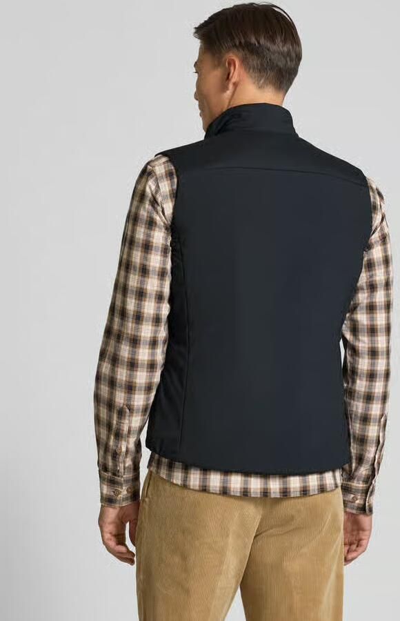 SCANDINAVIAN EDITION Regular fit gilet met opstaande kraag model 'Map'