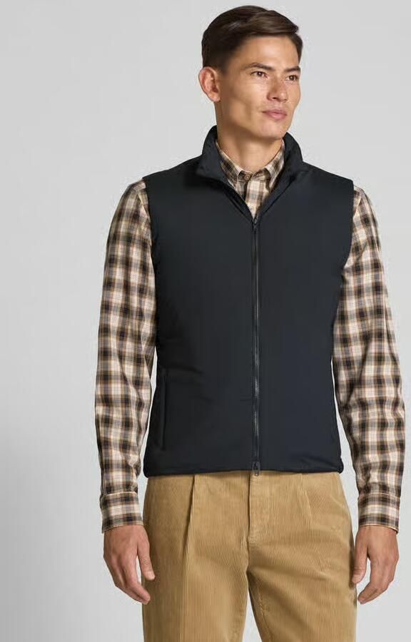 SCANDINAVIAN EDITION Regular fit gilet met opstaande kraag model 'Map' - Foto 2