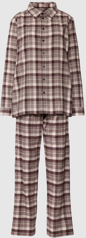 Schiesser Pyjama met ruitmotief model 'Sleep + Lounge'