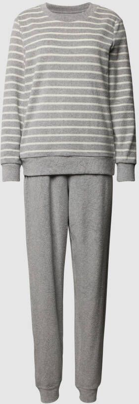 Schiesser Pyjama met streepmotief in badstoflook