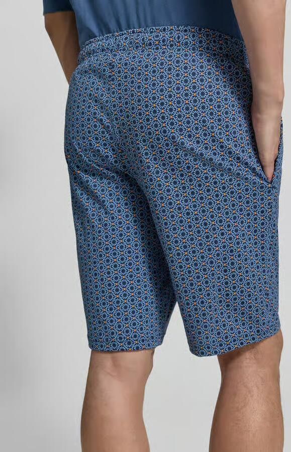 Schiesser Bermuda s in allover-look met elastische tailleband