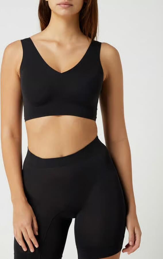 Schiesser Bustier INVISIBLE SOFT Microvezel lasercut-afwerkingen V-hals - Foto 4