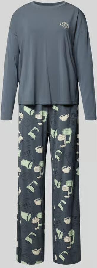 Schiesser Loose fit pyjama met motief- en statementprint