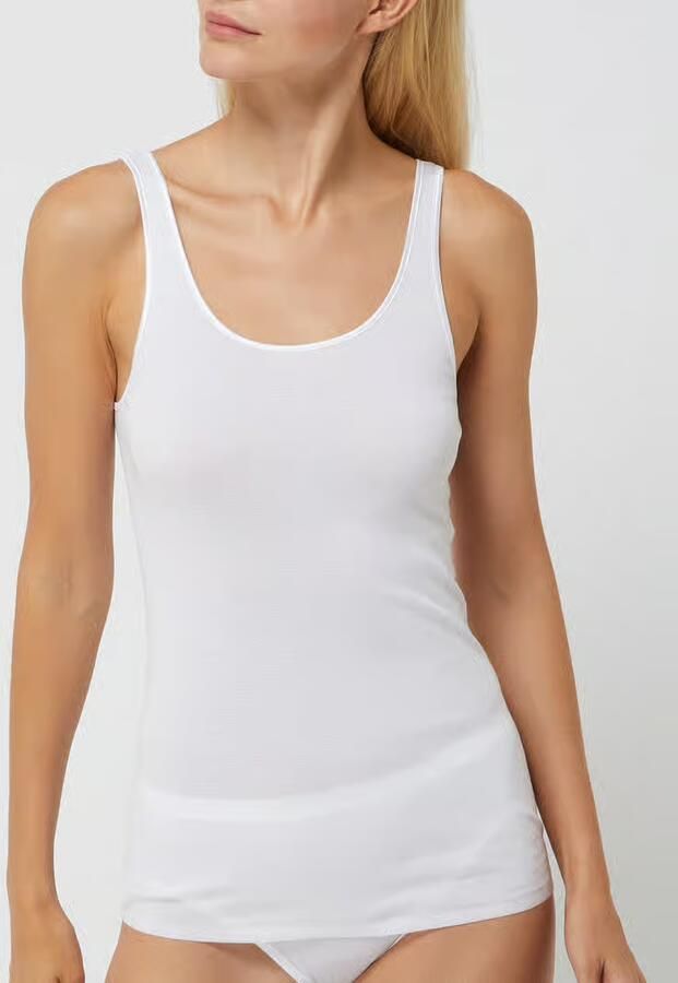 Schiesser Tanktop LUXURY diepe ronde halslijn zonder storende zijnaden - Foto 2