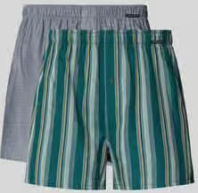 Schiesser Regular fit boxershorts van puur katoen in een set van 2