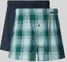 Schiesser Regular fit boxershorts van puur katoen in een set van 2