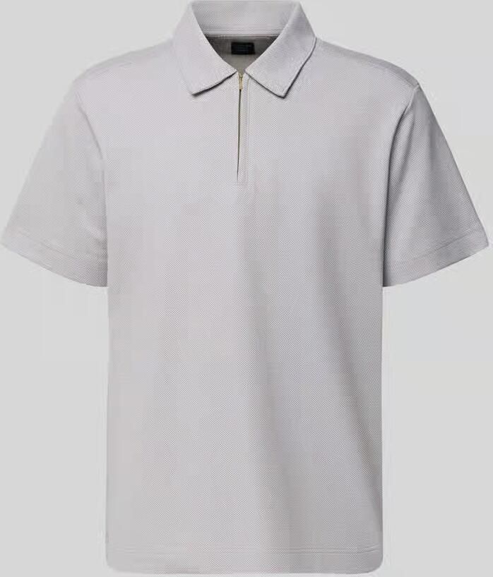 Schiesser Regular Fit poloshirt met ritssluiting