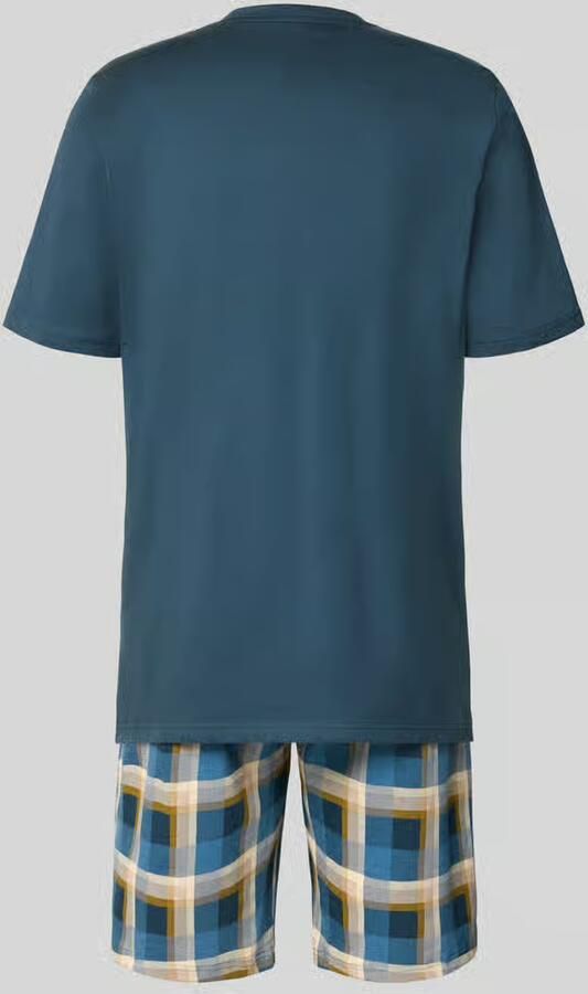 Schiesser Regular fit pyjama-set van puur katoen