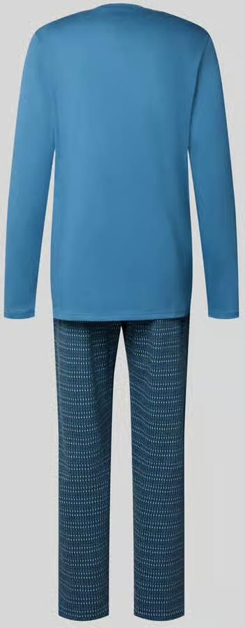 Schiesser Regular fit pyjama-set van puur katoen
