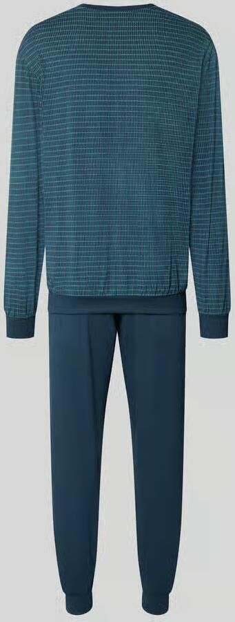Schiesser Regular fit pyjama-set van puur katoen - Foto 2