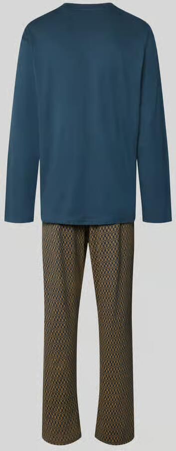 Schiesser Regular fit pyjama-set van puur katoen