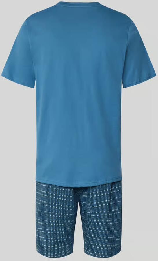 Schiesser Regular fit pyjama-set van puur katoen