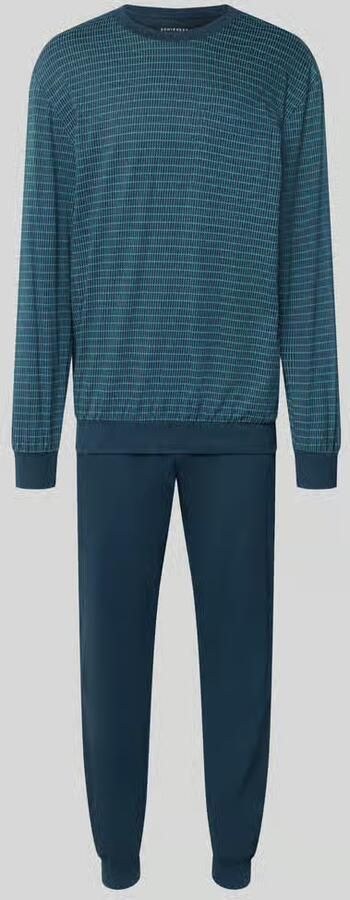 Schiesser Regular fit pyjama-set van puur katoen