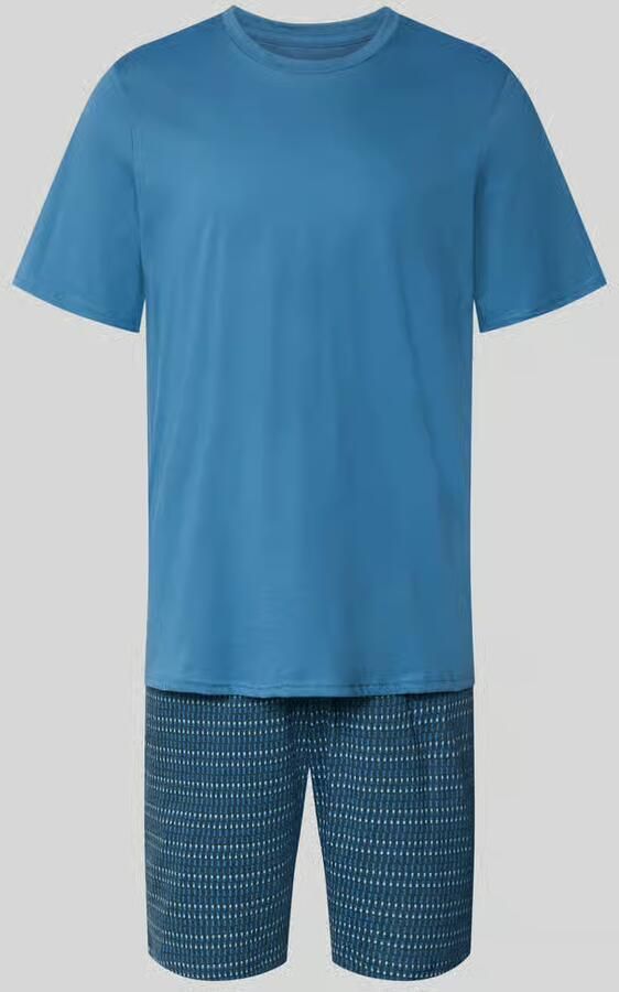Schiesser Regular fit pyjama-set van puur katoen
