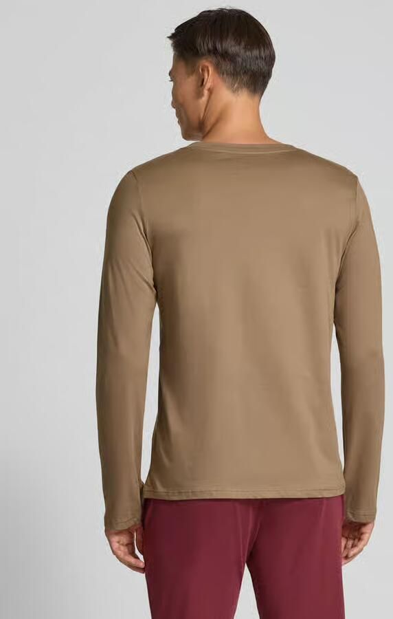 Schiesser Regular fit shirt met lange mouwen en V-hals