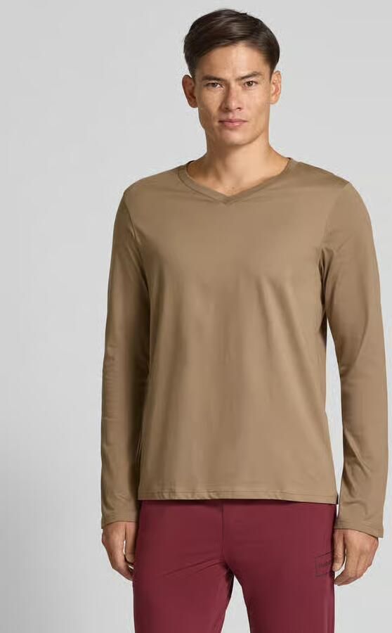 Schiesser Regular fit shirt met lange mouwen en V-hals - Foto 2