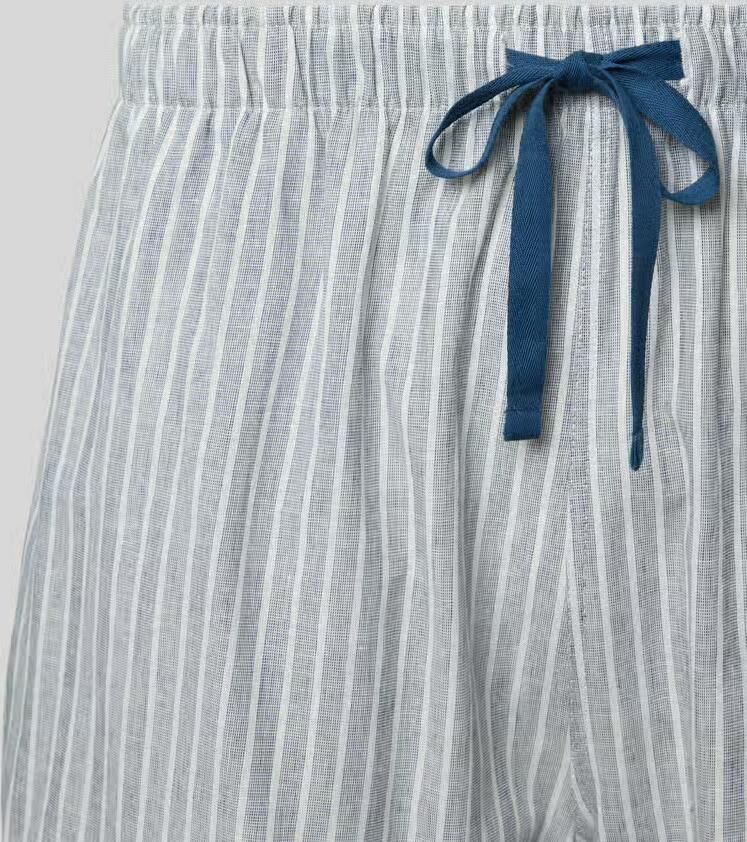 Schiesser relaxed fit korte pyjamabroek met linnen
