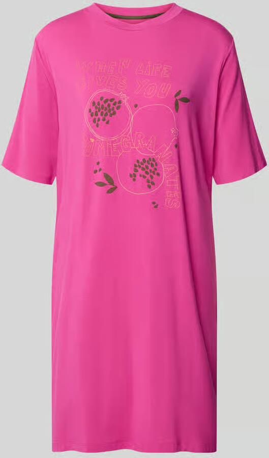 Schiesser Relaxed fit nachthemd met bloemenprint - Foto 2