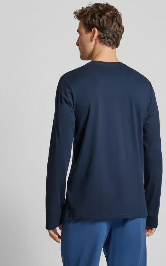 Schiesser Shirt met lange mouwen en korte knoopsluiting