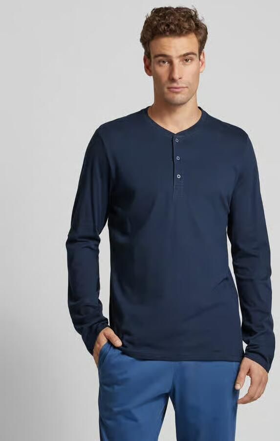 Schiesser Shirt met lange mouwen en korte knoopsluiting - Foto 2