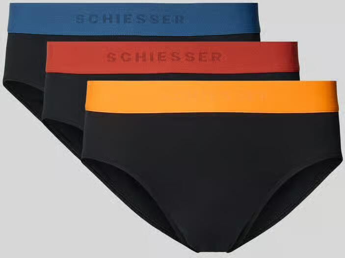 Schiesser Slip met elastische band in set van 3 - Foto 2