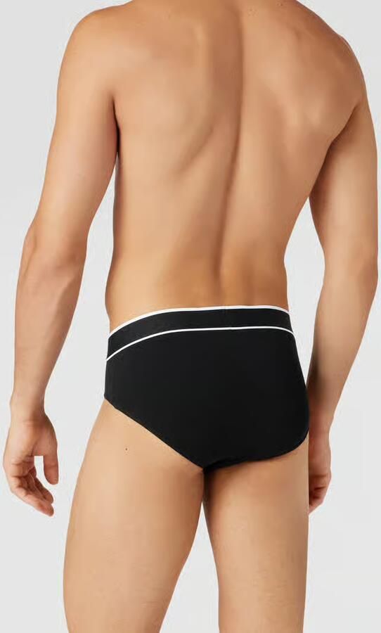 Schiesser Rio-slip 95 5 met sportieve webgummiband met contrasterend -logo (3 stuks) - Foto 3