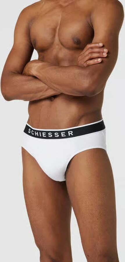 Schiesser Rio-slip 95 5 met sportieve webgummiband met contrasterend -logo (3 stuks) - Foto 7