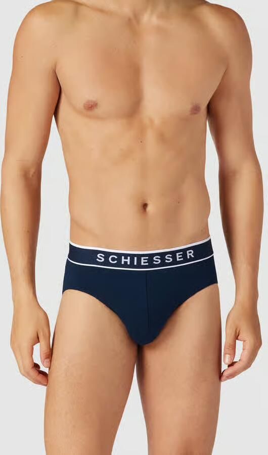 Schiesser Rio-slip 95 5 met sportieve webgummiband met contrasterend -logo (3 stuks) - Foto 7