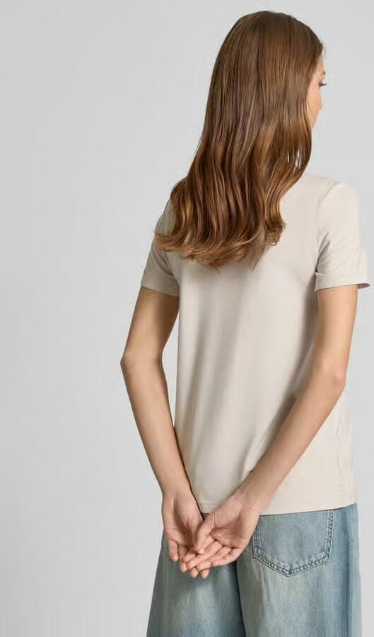 Schiesser T-shirt met geribde ronde hals