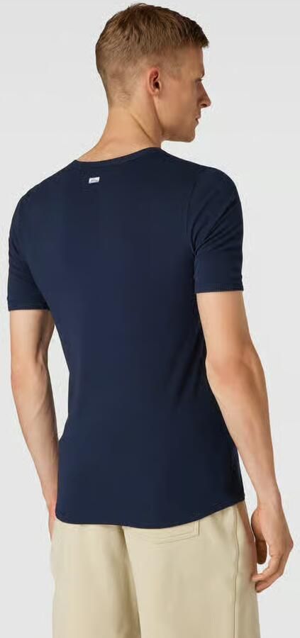 Schiesser T-shirt met geribde ronde hals model 'REVIVAL'