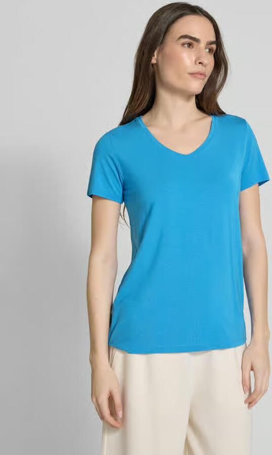 Schiesser T-shirt met geribde V-hals - Foto 2