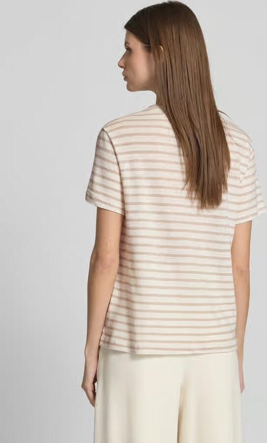 Schiesser T-shirt met geribde V-hals