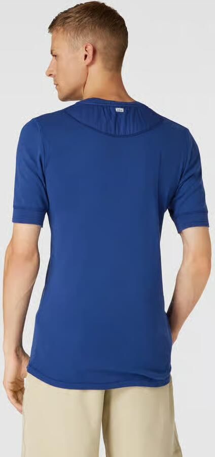 Schiesser T-shirt met korte knoopsluiting model 'Henley'