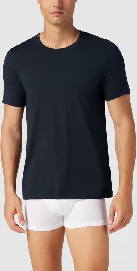 Schiesser T-shirt met labeldetail - Foto 2